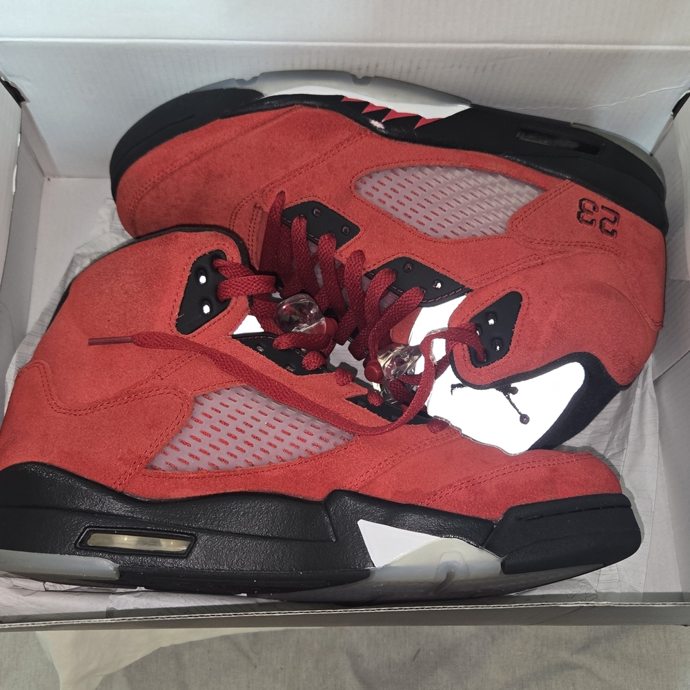 🔥 Air Jordan 5 Raging Bull Red Suede (2021) | Size 9 | OG Box | Shrink Wrapped